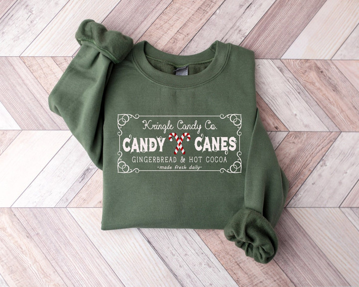 Retro Christmas Sweatshirt, Kringle Candy Co. Shirt, Christmas Candy Sweatshirt, Candy Cane Shirt, Christmas Crewneck Sweatshirt, Xmas Tee