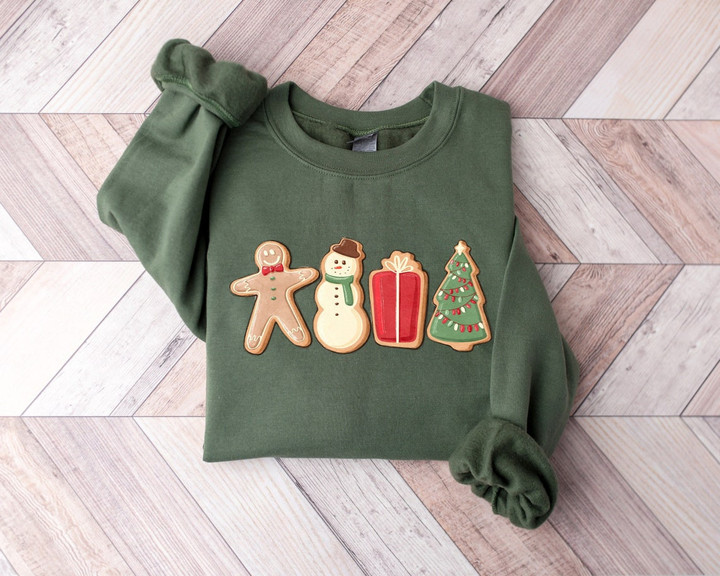Gingerbread Cookies Sweatshirt, Christmas Shirt, Christmas Matching Sweatshirt, Family Shirt, Christmas Sweater, Xmas Shirt, Christmas Gift