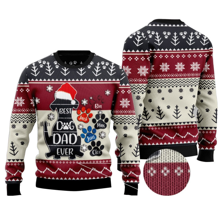 Best Dog Dad Ever Christmas Ugly Christmas Sweater