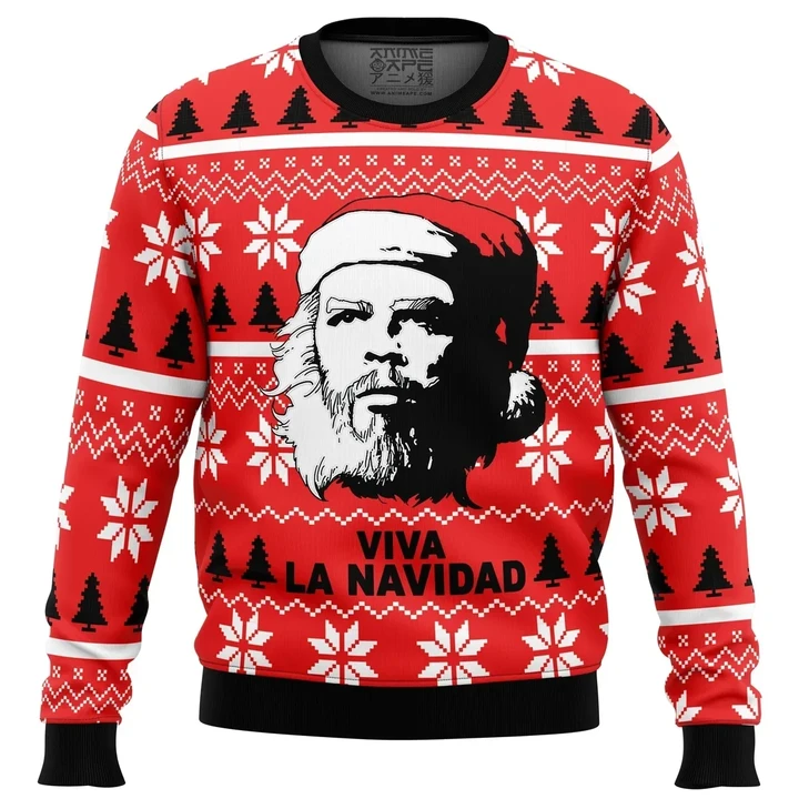 Viva La Navidad Che Guevara Gift For Fan Anime Christmas Ugly Sweater