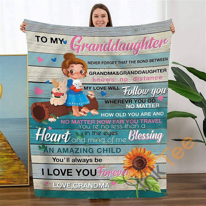 Personalized To My Granddaughter Personalized From Grandma Birthdays Soft Throw Sherpa Fleece Blanket Gift