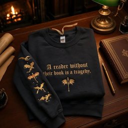 Fourth Wing Embroidered Sweatshirt, Faux Embroidered Hoodie