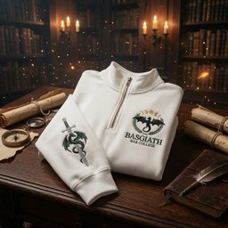Fourth Wing Embroidered Sweatshirt, Basgiath War College Embroidered Hoodie, Dragon Rider Embroidered Quarter Zip