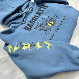 Fourth Wing Embroidered Sweatshirt, Basgiath War Collage Embroidered Hoodie, Dragon Rider