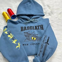 Fourth Wing Embroidered Sweatshirt, Basgiath War Collage Embroidered Hoodie, Dragon Rider