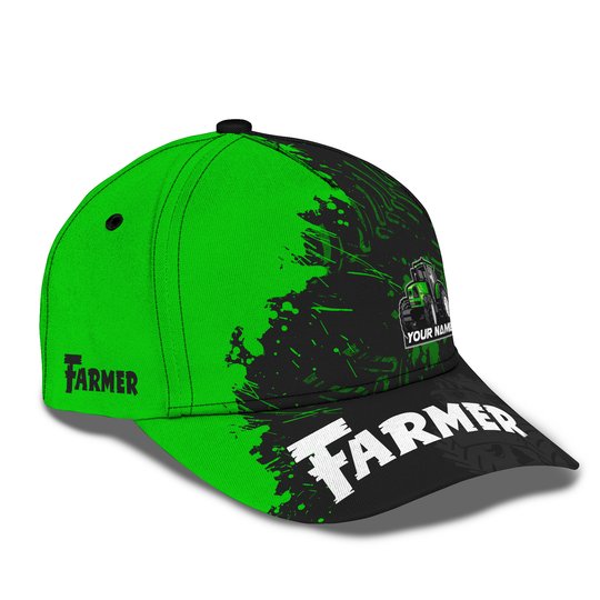 Custom Farmer Classic Cap Tractor Personalized Name Ball Cap
