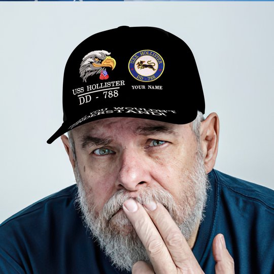Personalized Embroidery Cap - United States Navy USS Hollister (DD-788)