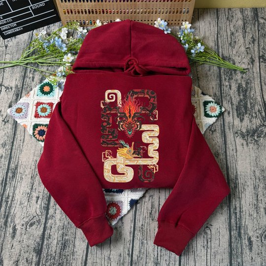 Zelda Light & Dark Dragons Embroidered Sweatshirt And Hoodie, Tears of the Kingdom Jumper, Nintendo Gamer merch, Gift for Zelda Fans