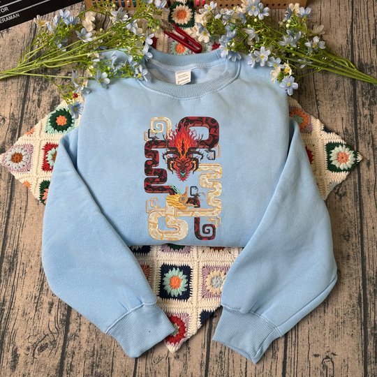 Zelda Light & Dark Dragons Embroidered Sweatshirt And Hoodie, Tears of the Kingdom Jumper, Nintendo Gamer merch, Gift for Zelda Fans