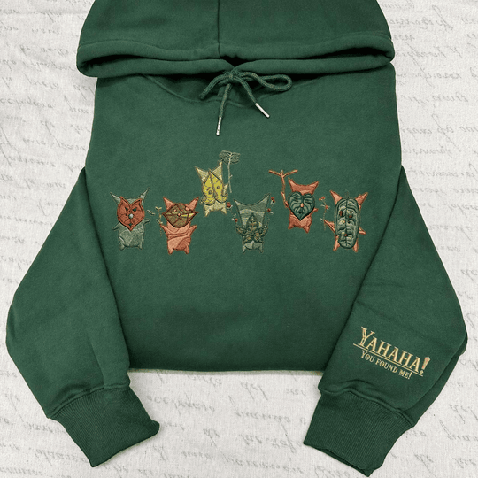 Korok Zelda Embroidered Sweatshirt, Legend of Zelda Merch, Yahaha You Found Me Hoodie, Gamer Gift