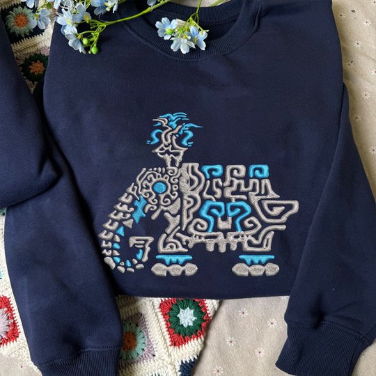 Divine Beasts The Legend of Zelda Embroidered Sweatshirt And Hoodie, Zelda Breath of the Wild Crewneck, Triforce Hylian Crest, Gamer Gift