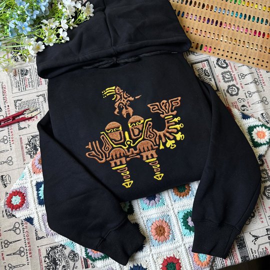 Divine Beasts The Legend of Zelda Embroidered Sweatshirt And Hoodie, Zelda Breath of the Wild Crewneck, Triforce Hylian Crest, Gamer Gift