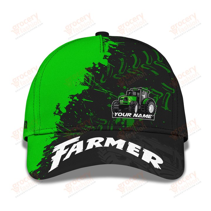 Custom Farmer Classic Cap Tractor Personalized Name Ball Cap