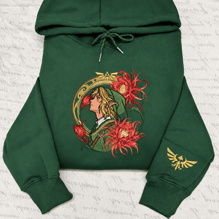 Link Breath of The Wild Embroidered Sweatshirt, Legend of Zelda Hoodie, Zelda Fan Gift, Gamer Gift