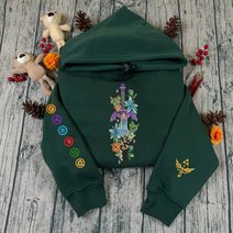 Zelda Master Sword Triforce Embroidered Hoodie, Triforce Hylian Crest Shirt, Tears of the Kingdom Inspired, Hyrule Gaming Gift For Gamer