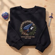 Zelda Ocarina of Time Embroidered Sweatshirt, Retro Gaming Hoodie, Songs Through Time Tee, Gamer Gift, Nostalgic Video Game Apparel