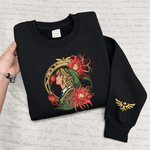 Link Breath of The Wild Embroidered Sweatshirt, Legend of Zelda Hoodie, Zelda Fan Gift, Gamer Gift