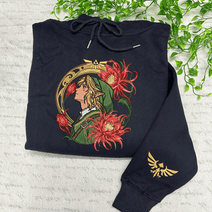 Link Breath of The Wild Embroidered Sweatshirt, Legend of Zelda Hoodie, Zelda Fan Gift, Gamer Gift