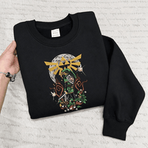 Legend of Zelda Embroidered Sweatshirt, Link Triforce Hoodie, Zelda Fan Gift, Gamer Gift