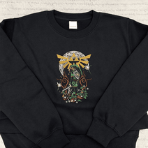 Legend of Zelda Embroidered Sweatshirt, Link Triforce Hoodie, Zelda Fan Gift, Gamer Gift