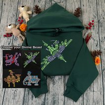Divine Beasts The Legend of Zelda Embroidered Sweatshirt And Hoodie, Zelda Breath of the Wild Crewneck, Triforce Hylian Crest, Gamer Gift
