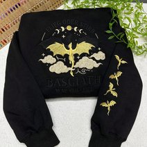 Fourth Wing Flammengeküsst Embroidered Sweatshirt, Fly Or Die Flieg oder stirb Embroidered Hoodie, Wingleader Geschwaderführer Embroidered Gingham Sweatshirt, Basgiath War College Embroidered Mockneck Sweatshirt