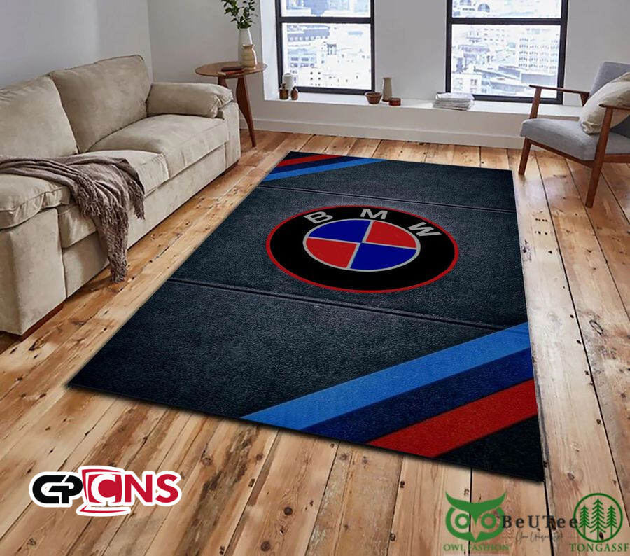 Customize Bmw Rug BMW Logo Blue Red Gray Carpet Rug - T-shirt Frenzy