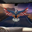 New American flag Eagle car interior, rearview mirror pendant special-shaped key chain decorative pendant gift.