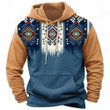 Vintage Tribal Style Men's Hoodies Sweatshirt Spring Autumn New Loose Pullover Casual Jacket Streetwear Fashion Oversized Tops