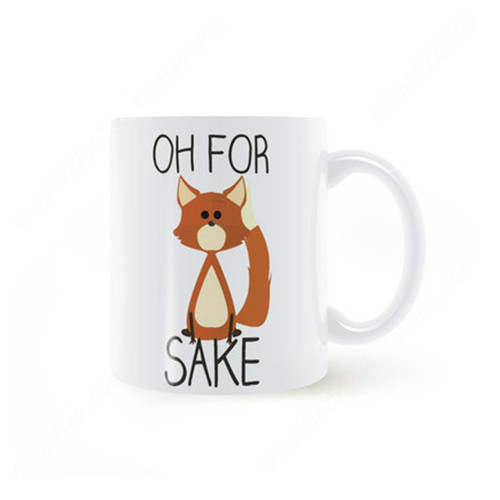 Oh For Sake Fox Mug 11oz Ceramic Coffee Mug Friends Birthday Christmas Gift