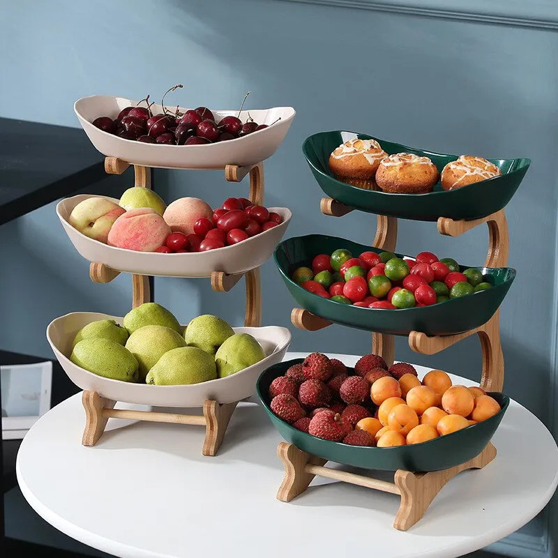 Cake Trays Wooden Tableware Dishes