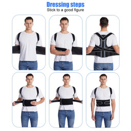 Buy plus size posture corrector back brace support belt 