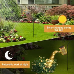 Solar Watering Can with Cascading Light