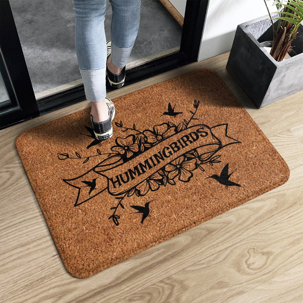 Hummingbird Welcome Mat Hummingbird Print Door Mat – Elegant & Functional Welcome Mat - Vangzon
