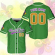 Personalized Mardi Gras Baseball Jersey, Mardi Gras Baseball Jersey, Custom Name And Number Baseball Jersey, Custom Mardi Gras Baseball Jersey
