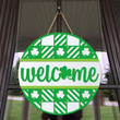 Welcome Door Sign, St Patrick Door Hanger, Welcome Sign, Shamrock Wood Sign, St Patrick Door Decor