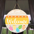 Welcome Easter Day Sign, Personalized Easter Door Sign, Easter Day Gifts, Happy Easter Door Sign