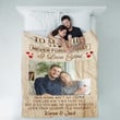 Custom Wife Photo Blanket Gift From Husband, Never Forget That I Love You Blanket Gift To Wife On Wedding Anniversary Birthday Christmas Valentine