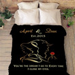 Custom To My Wife Blanket, You're The Dream I Go To Every Time I Close My Eyes Blanket, Customized Name & Year Blanket For Anniversary Engagement Valentine's Day
