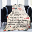 Personalized Air Mail Letter To My Wife Blanket, Custom Sender Name Letter To Wife On Her Birthday Christmas Valentine Wedding Anniversary