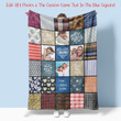 Personalized Photo Blanket Quilt Pattern, Mother's Day Gift, Mom Birthday or Christmas Gift Ideas