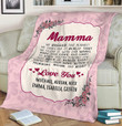 Custom Name Pink Flower Blanket for Grandma, Gigi, Grandmother You'll Feel Our Love Nana Throw Blanket, Gift from Grandkids for Nana Mimi