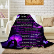 I Love You Mom I Do Personalized Blanket for Mom, To My Mom Purple Flower Butterfly Cozy Fleece Sofa Throw Blankets for Christmas Anniversary Mom Gift