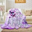 I Love You Mom Personalized Blanket for Mom, Custom To My Mom Purple Butterfly Cozy Fleece Sofa Throw Blankets from Daughter Son, Mother's Day Gift