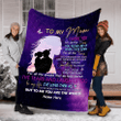 To My Mom Blanket Gift From Daughter, Purple Galaxy Pattern Blanket Gift To Mother From Baby Girl, Birthday Christmas Gift To Mom From Kids