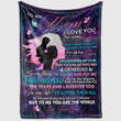 Personalized To My Mom Blanket Gift From Son, Purple Galaxy Pattern To Mom Blanket Gift On Birthday Christmas