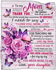 To My Mom Blanket from Daughter, I Love You Mom I Do Mom Pink Butterfly Blanket, Gifts for Mom, Mom Gifts from Daughters, Mother's Day Gift