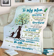 Personalized To My Mom Blanket, I Love You Mom Tree Butterflies Fleece Blanket For Mom, Gift from Daughter for Mother's Day, Birthday Anniversary Gift