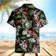 Bike Cherry Blossom Hawaiian Shirt, Dirt Bike Hawaiian Shirt, Cherry Blossom Shirt, Bicycle Lover Shirt, Floral Hawaii