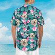 Best Dog Dad Ever - Personalized Hawaiian Shirt, Custom Photo Flower Leaves Aloha Beach Shirt, Best Dog Dad Ever Hawaii Shirt, Funny Aloha Shirt